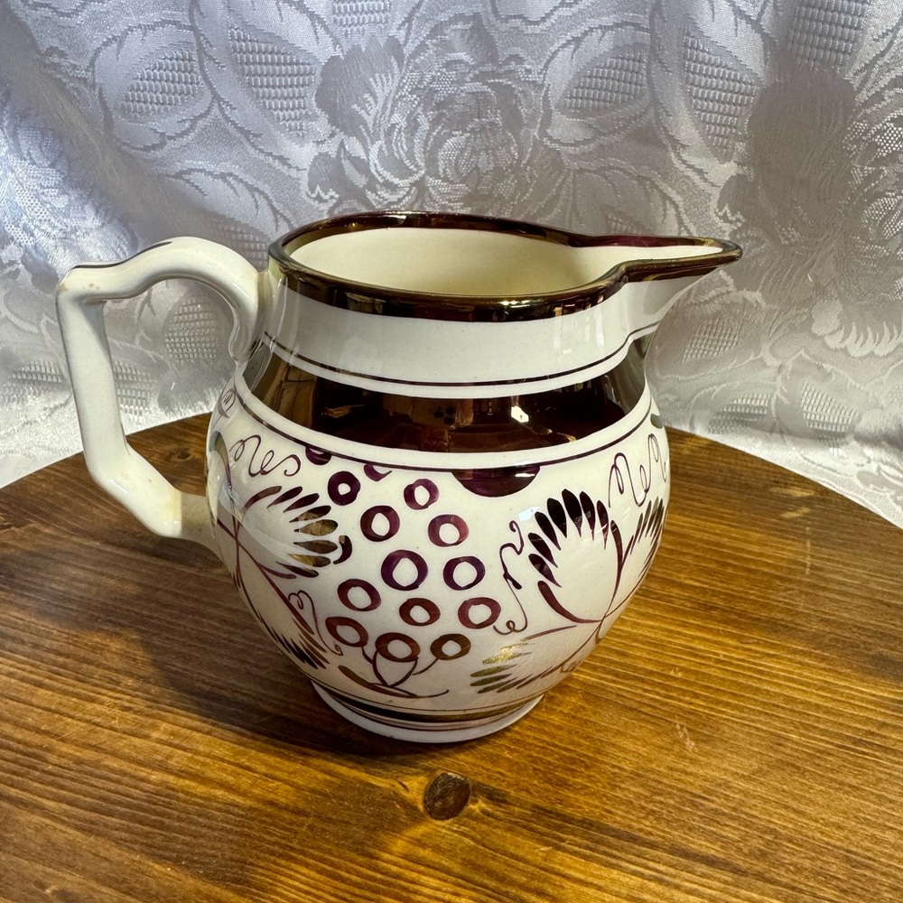 Vintage Gray's Pottery Ware Creamer/Pitcher stroke Trent England Hand Painted